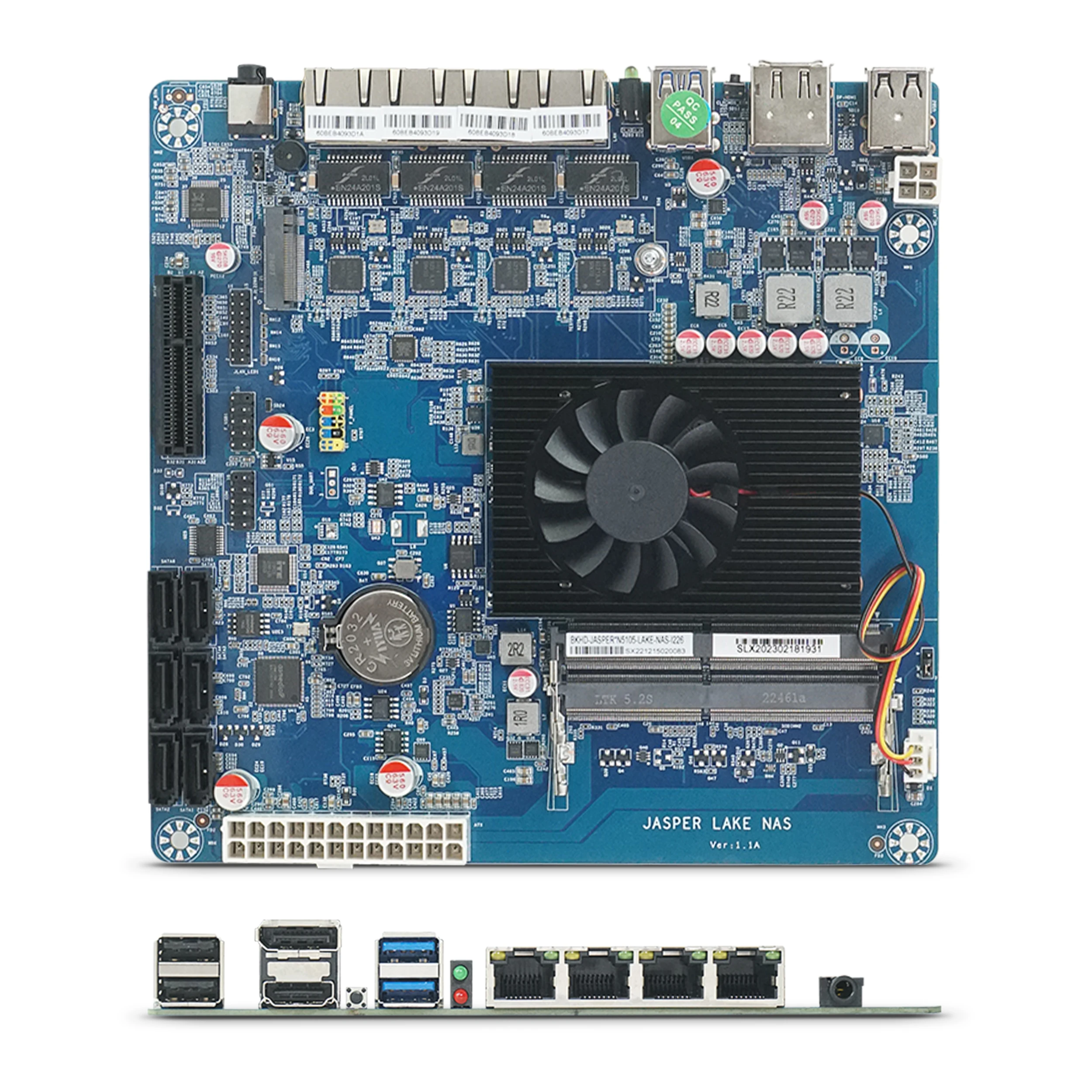 Topton N6005/N5105 4xInteI i226-V 2.5G NAS Mini ITX 17x17CM Motherboard Nics 2* M.2 NVMe 6*SATA3.0 2*DDR4 HDMI2.0 Soft Router