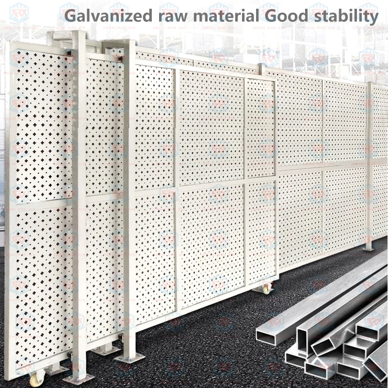 Perforated PVC Coated Fence Workshop Isolation Net Workshop Iron Fence Netting