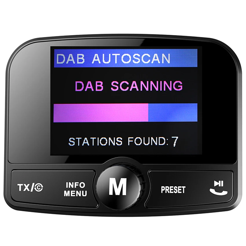 Car DAB Digital Radio Receiver Colorful TFT LCD Screen Bluetooth Handsfree Car MP3 FM Transmitter DAB car Adapter