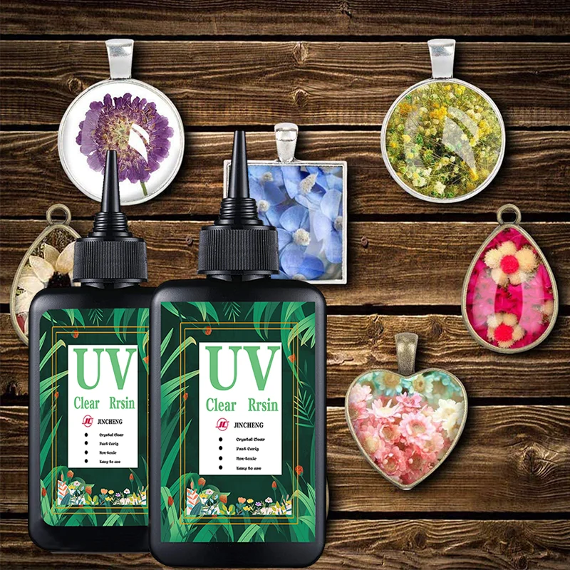 Crystal Clear Free Sample UV Epoxy Resin Kit Youv Uv Led Flower Wire Art Dip Resin For Domed Stickers