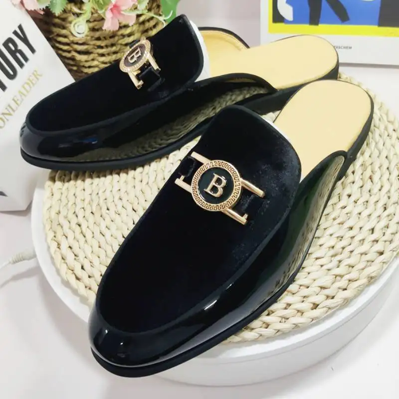 Flat Dress Shoes Comfortable Slippers Durable Lightweight Casual Men Half Loafer Shoes