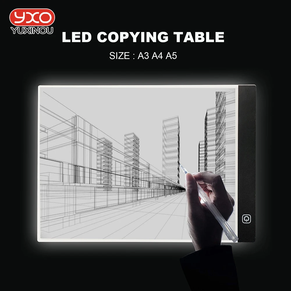 Adjustable USB A4 A3 A5 Art Stencil LED Drawing  Lightbox Tracing Writing Portable Led Light Pad Illuminated Tracing Board