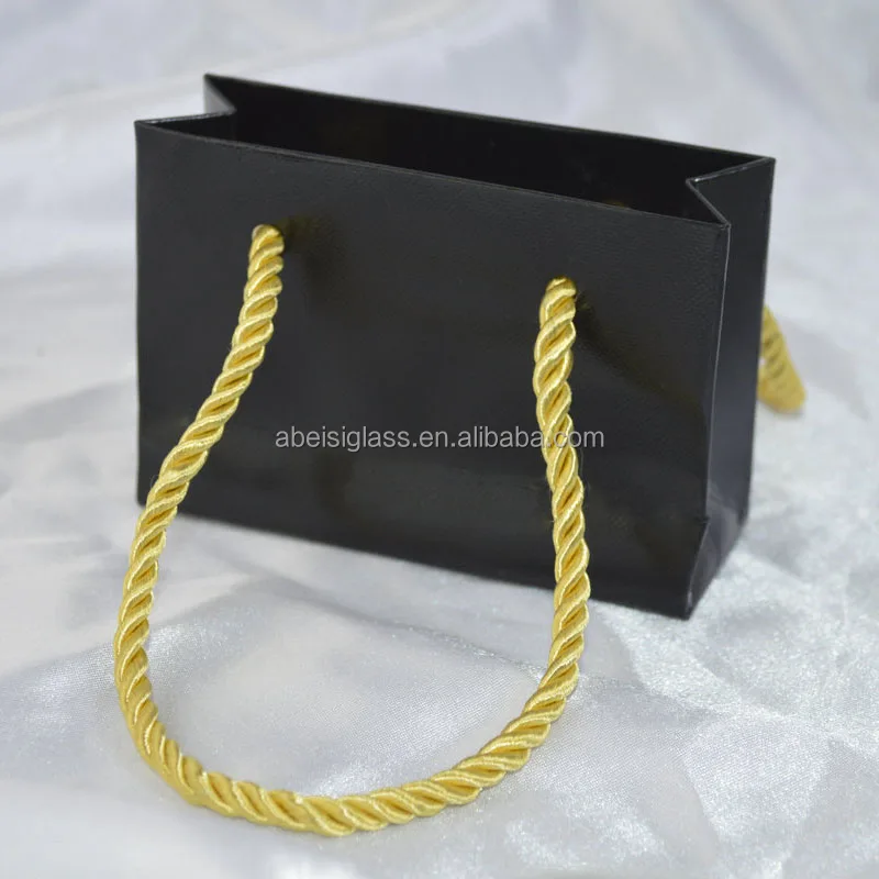 Free Small White Color Custom Paper Gift Bags With Your Own Logo Gold Foil Stamping With Handle
