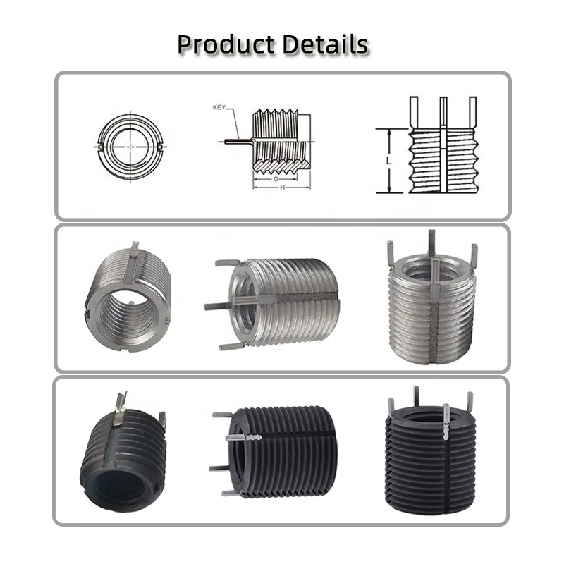 M4 Key Locking Thread Inserts Stainless Screw Threaded Bushing Plastic Insert Other Fasteners