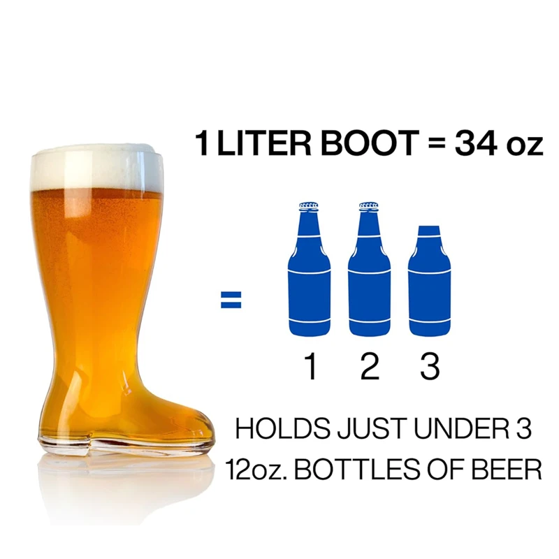 Factory Custom Glass Beer Boot Shaped Beer Glass Mug High quality Boot beer glasses