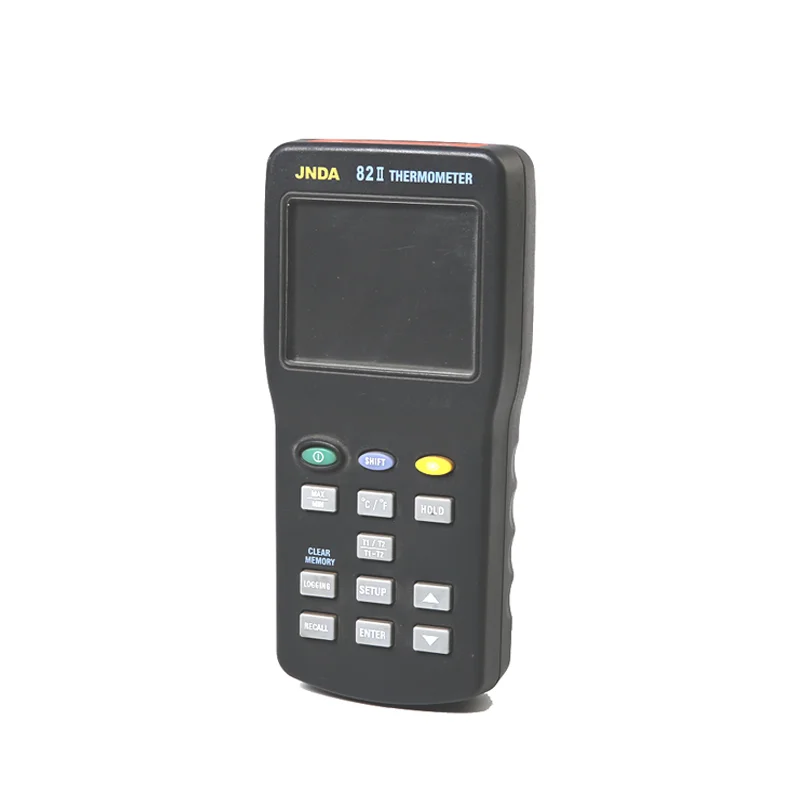 Handheld thermocouple data logger, two channel electronic digital thermometer temperature recorder with RS232/USB communication