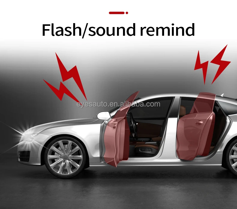 2 way mobil car alarm remote kit lcd block burglar security  universal siren car alarm with light buzzer