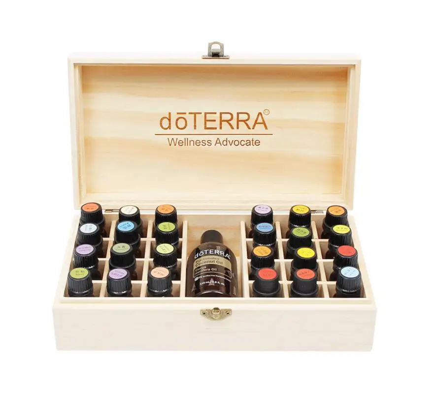 Деревянная коробка для хранения эфирных масел Doterra Жесткий Чехол 25 флаконов оптом