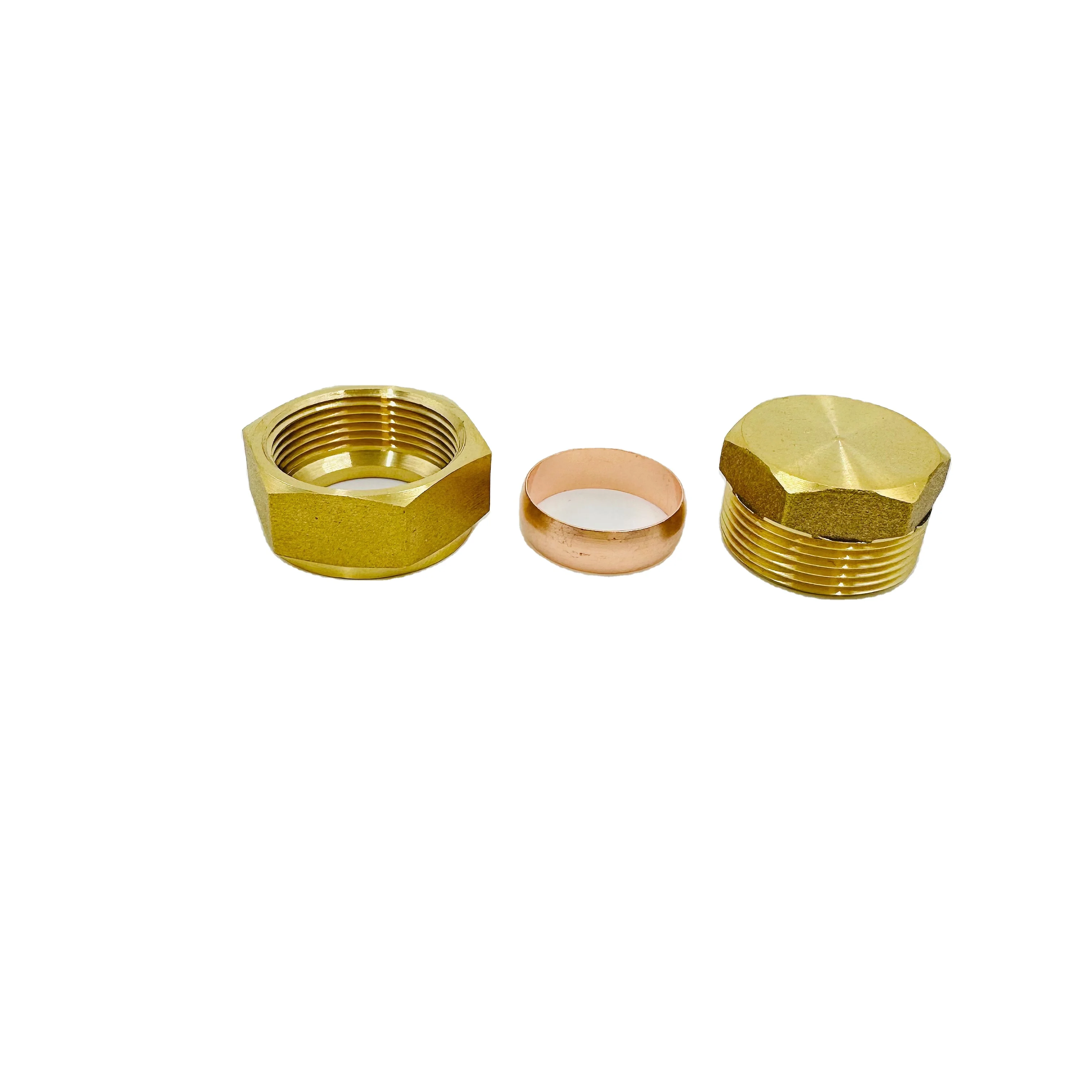 Free Sample Brass Compression Fittings Brass Plumbing Threaded Fittings ODM/OEM Solar Water Heater Connector
