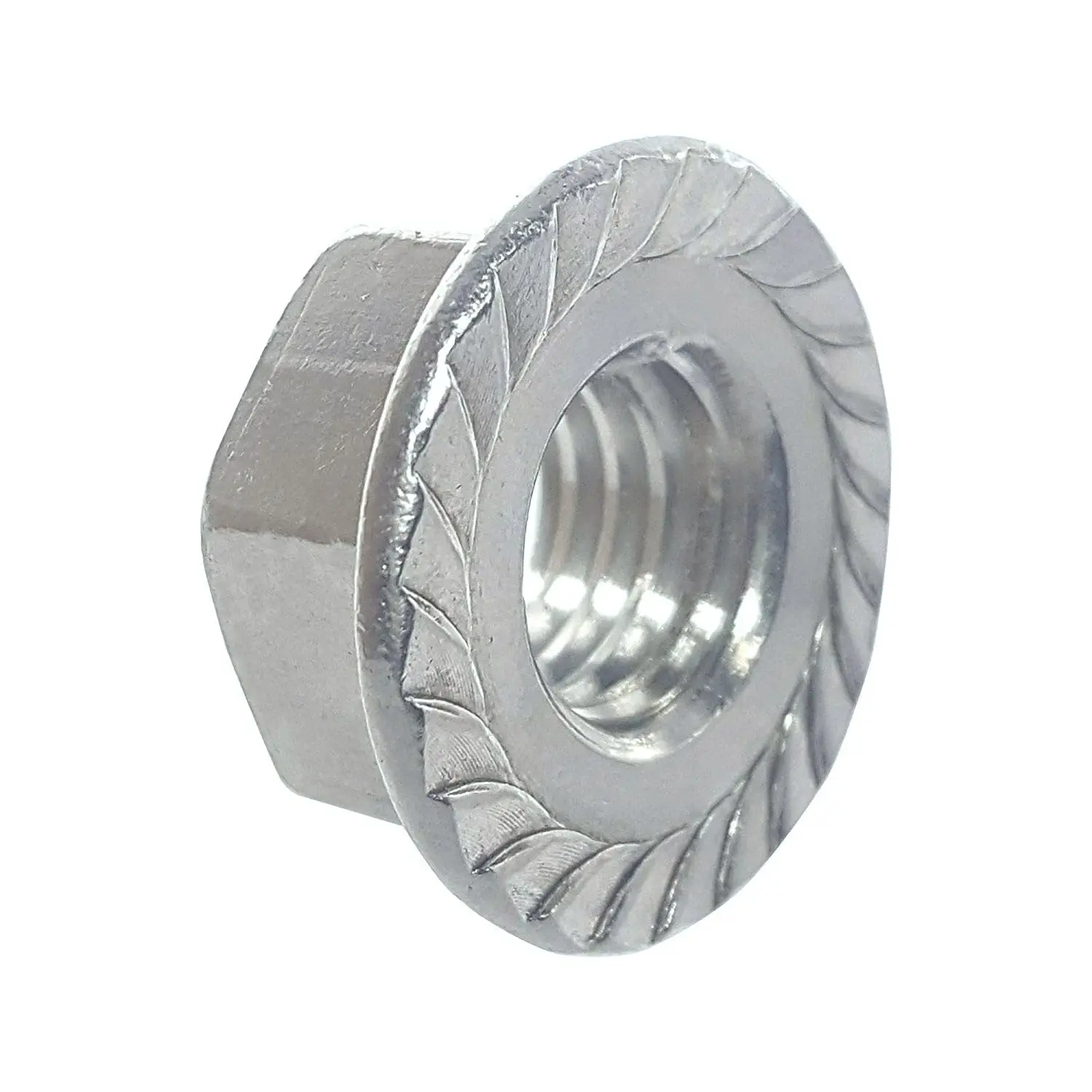 Wholesale Large Serrated Hex Flange Nuts in China DIN6923 SS304 SS316 Standard M6 M7 M8 M10 Galvanized Zinc Plated Polished