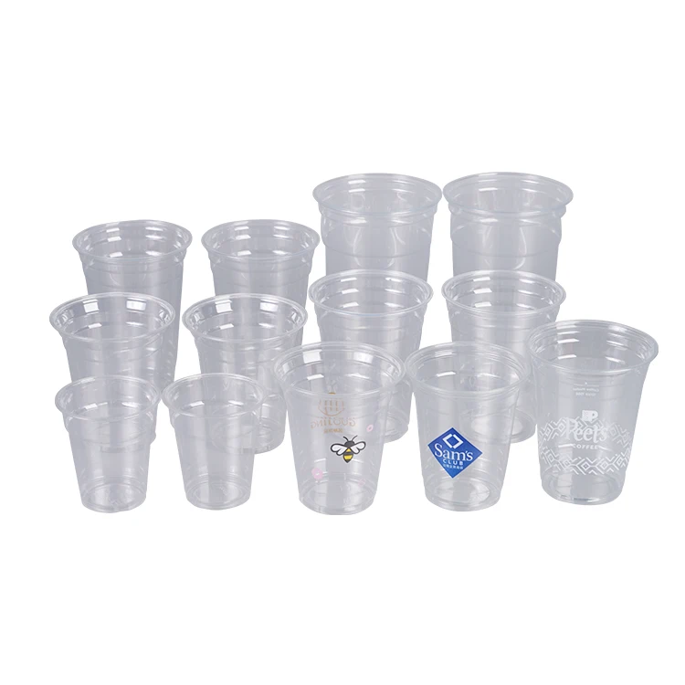 Custom Disposable Plastic Cups with Lids Plastic Cups with logo Custom logo Printed