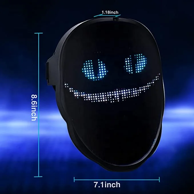 Customized Shining Mask, APP Control Blue tooth LED Face Mask