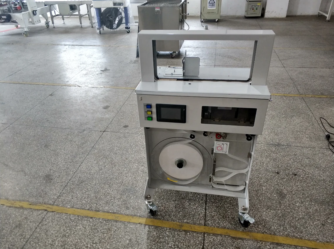 floor type automatic paper banding machine,plastic opp film banding machine