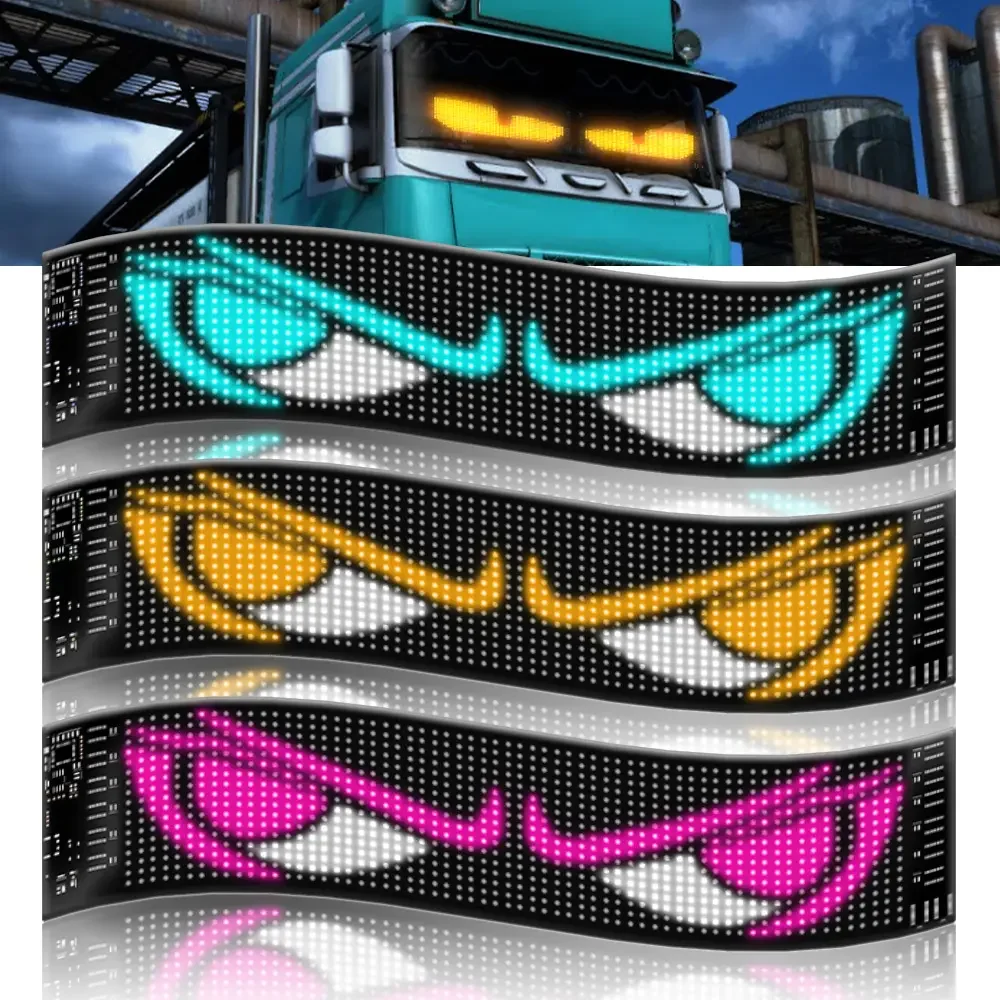 App Control Car Digital Letrero Programable Led Window Scrolling Led Display Flexible Led Screen Panel Flexible Led Car Sign