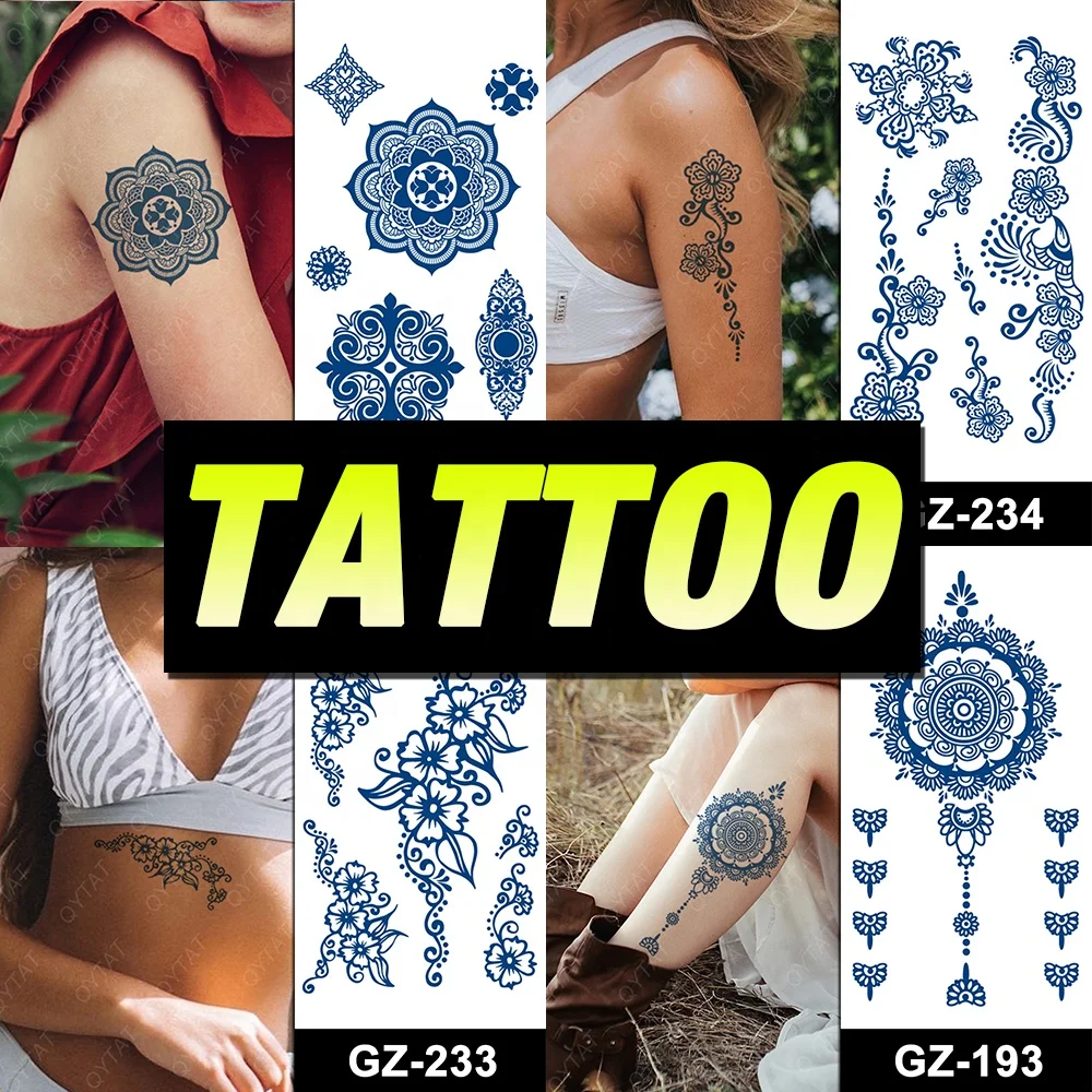 Make Your Own Designs Water Transfer Fake Temporary Herbal Juice Customized Semi Permanent Jagua Ink Tattoo