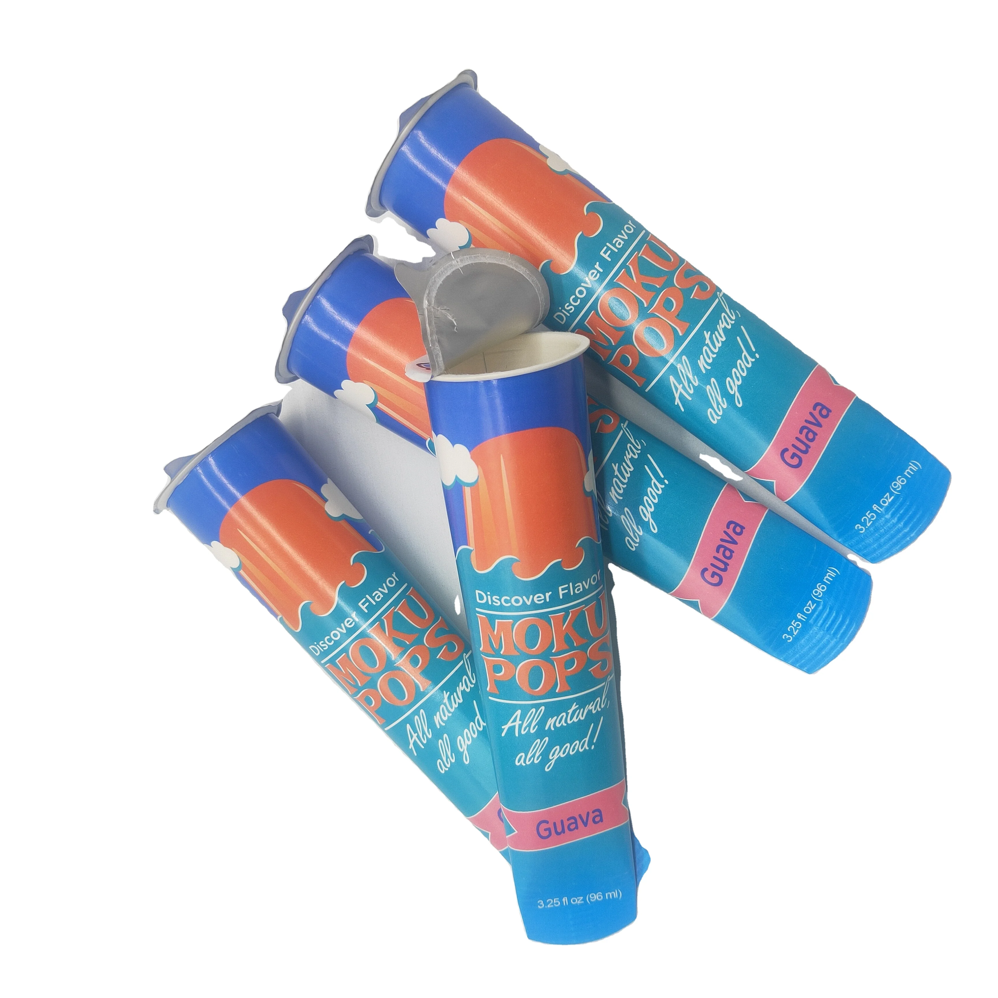 80 мл чашки для мороженого с эффектом пуш-ап calippo, стаканчики для мороженого в стиле calippo, алюминиевая фольга