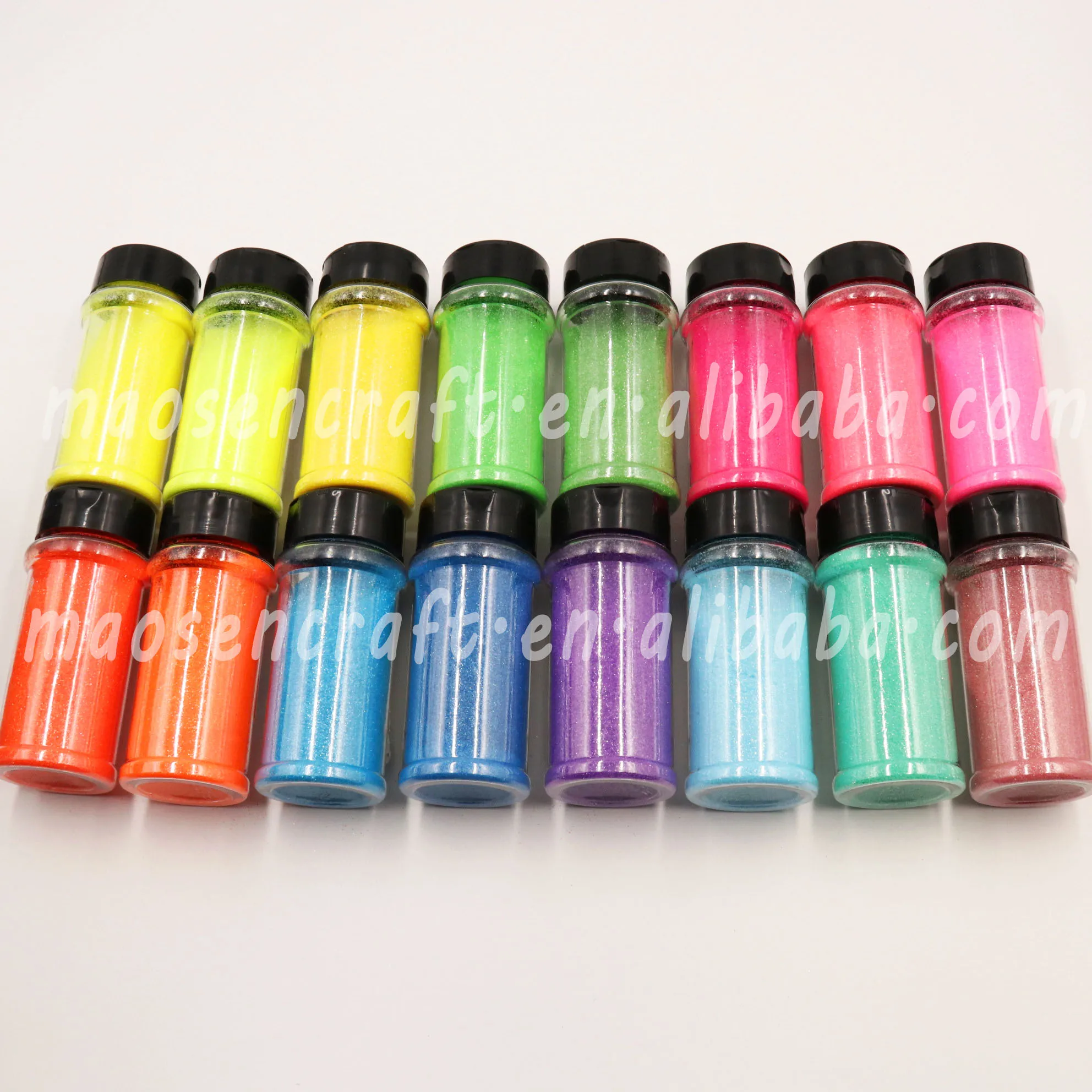 Неоновый пакет, оптовая продажа, все комплекты, 2 унции, упаковка с блестками, бутылки, неоновый блеск