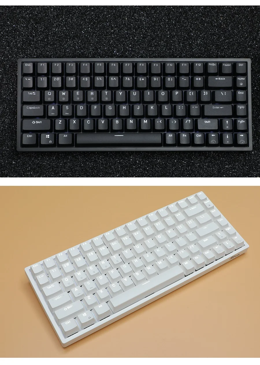 Cheap Factory Price keycaps for mechanical keyboard Royal Kludge gaming backlit logo customized keyboard office black keyboard