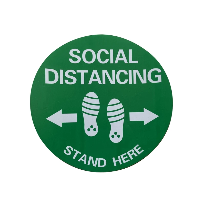 Wholesale Social Distancing Floor Decal Sticker Stop 6ft Apart Stand Please Wait Here Sign Safety Distance Sticker
