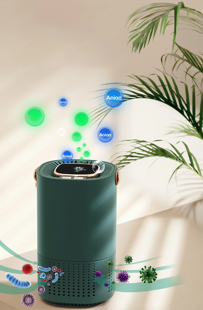 OEM household appliances negative ion portable car air purifier