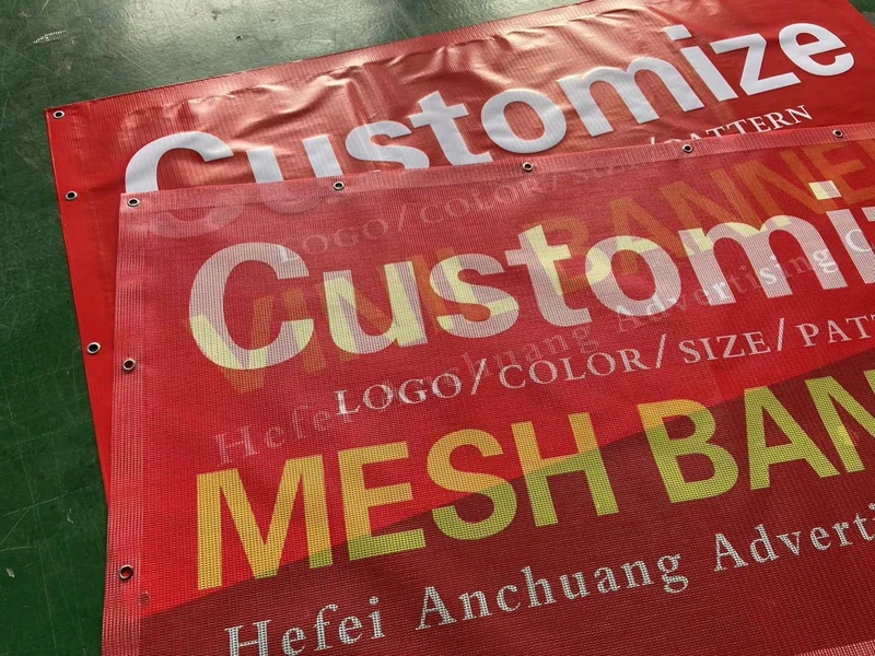 Customized Design Outdoor Hanging Sport Event Advertising Banners Digital Printing Fence Custom Polyester Mesh Fabric Banner