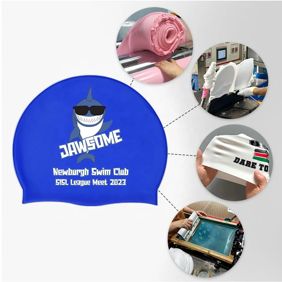 Comfortable Slip-free Unisex Water Sport Competition Training Silicone Swimming Caps