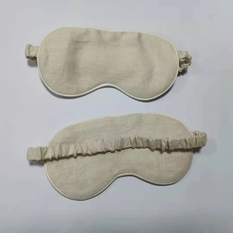 luxury natural cotton linen eye mask