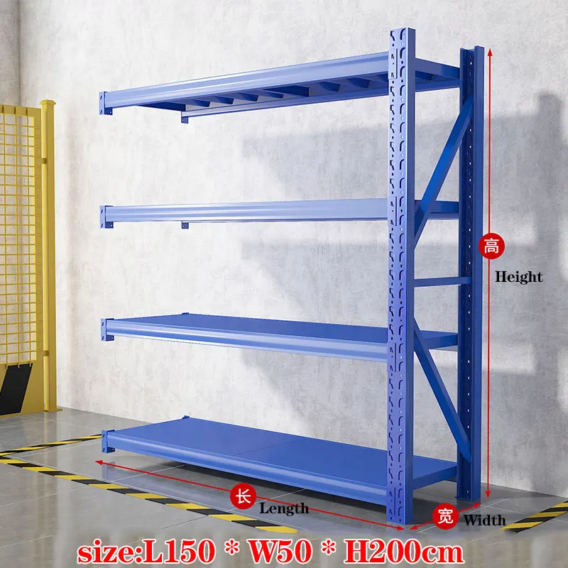 Factory Supply Heavy Duty Auxiliary Stacking Rack Industrial Garage Storage Holder Blue Metal Storage Rack