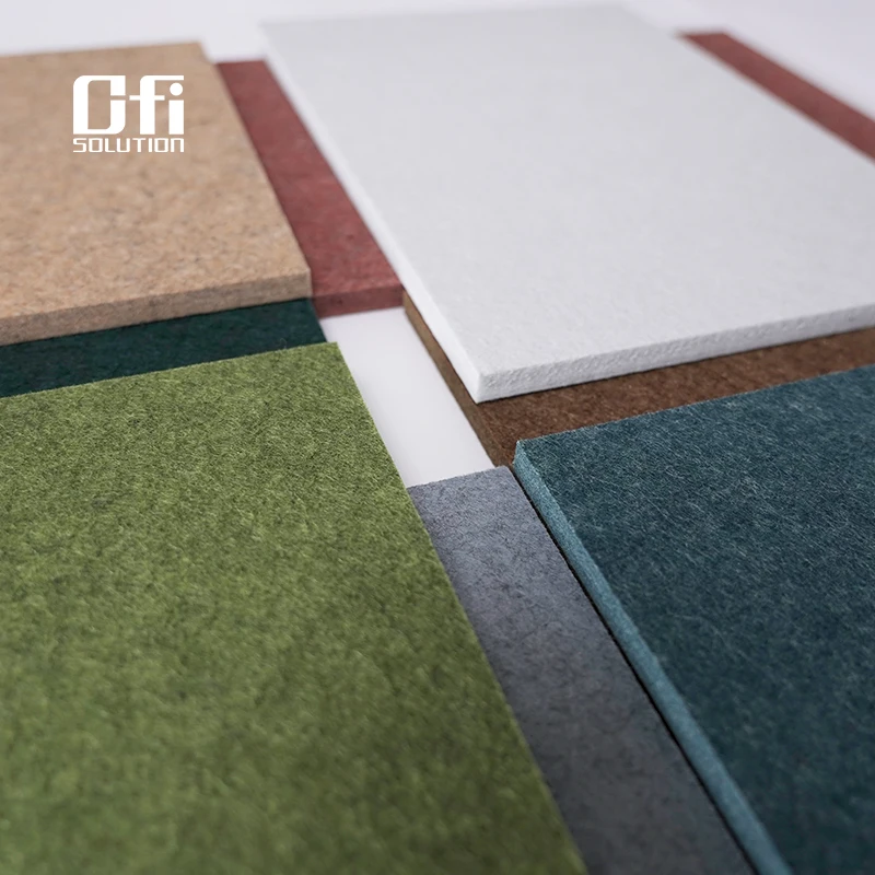 European Standard Customized Colorful100% Polyester PET Acoustic Wall And Ceiling Panels