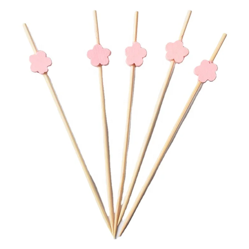 Экологичные Шпажки для фруктов Kabob, милые бамбуковые Коктейльные шпажки, одноразовые инструменты, бамбуковые шпажки/бамбуковые палочки> 12 шт. в комплекте