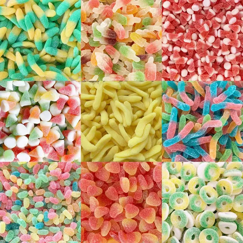 Bulk Wholesale Soft Candy Snacks Different Shape Sugar Coated Candies