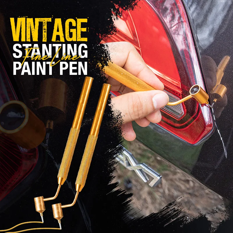 LOW MOQ 0.7mm Large Fluid Writer Pen Gold Color Fine Tip Painting Pen Slanting Fine Line Paint Pen