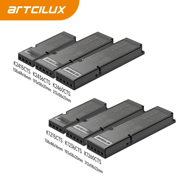 Factory Direct Ultra-thin Smart LED Driver Power Supplier 12V/24V LED Transformer For Switching Lighting System