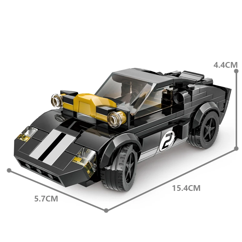 Блок автомобиля 2878 Супер спортивный гоночный автомобиль мелкие детали MOC Кирпичи Модель Детский развивающий строительный блок пластиковая игрушка