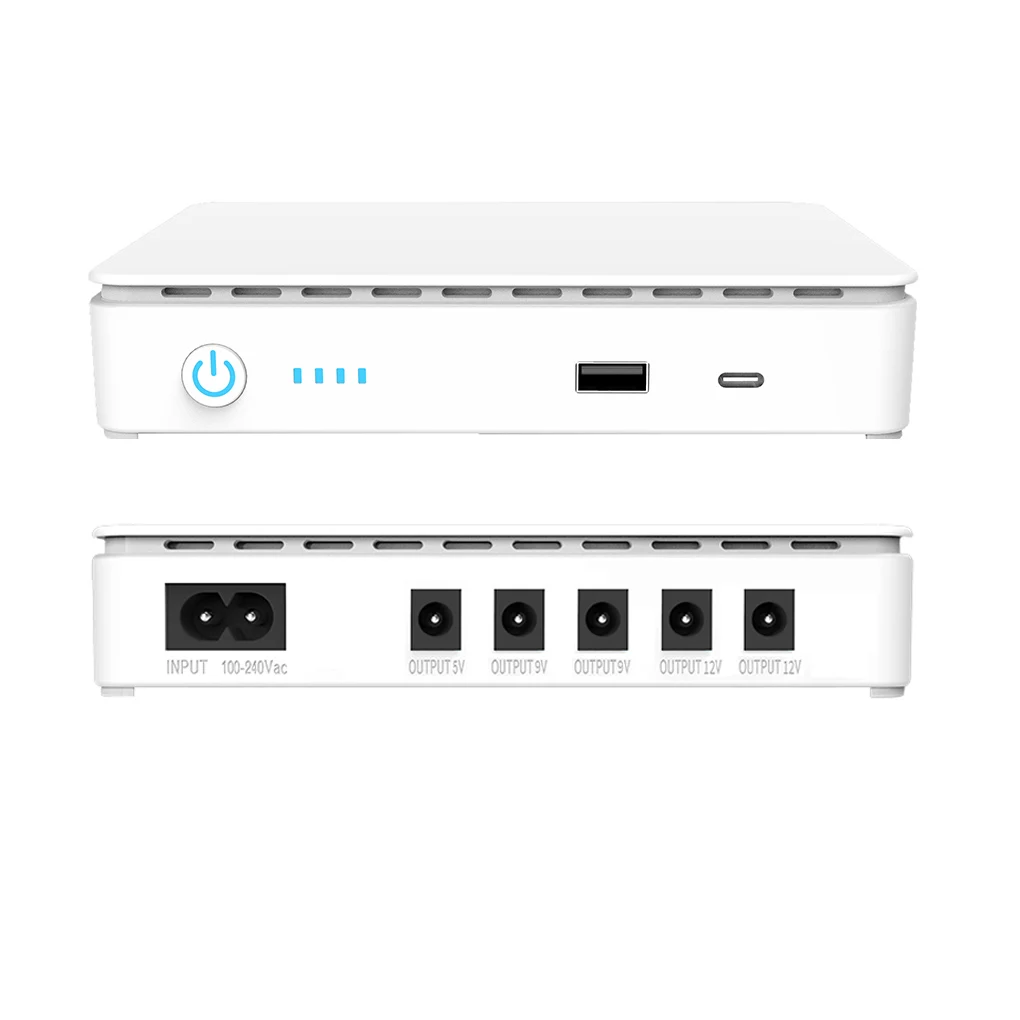 Uninterruptible Power Supplies 5v 9v 12V UPS 10400mah Mini UPS for Wifi Router and modems Battery Backup DC UPS