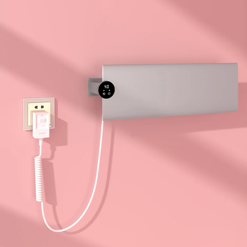 New develop towel warmer electric heating quick dry stainless steel bathroom timer temperature smart touch switch