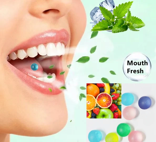 aromatic capsules for mouth fresh mint flavor caps cool mouth fresh pop beads