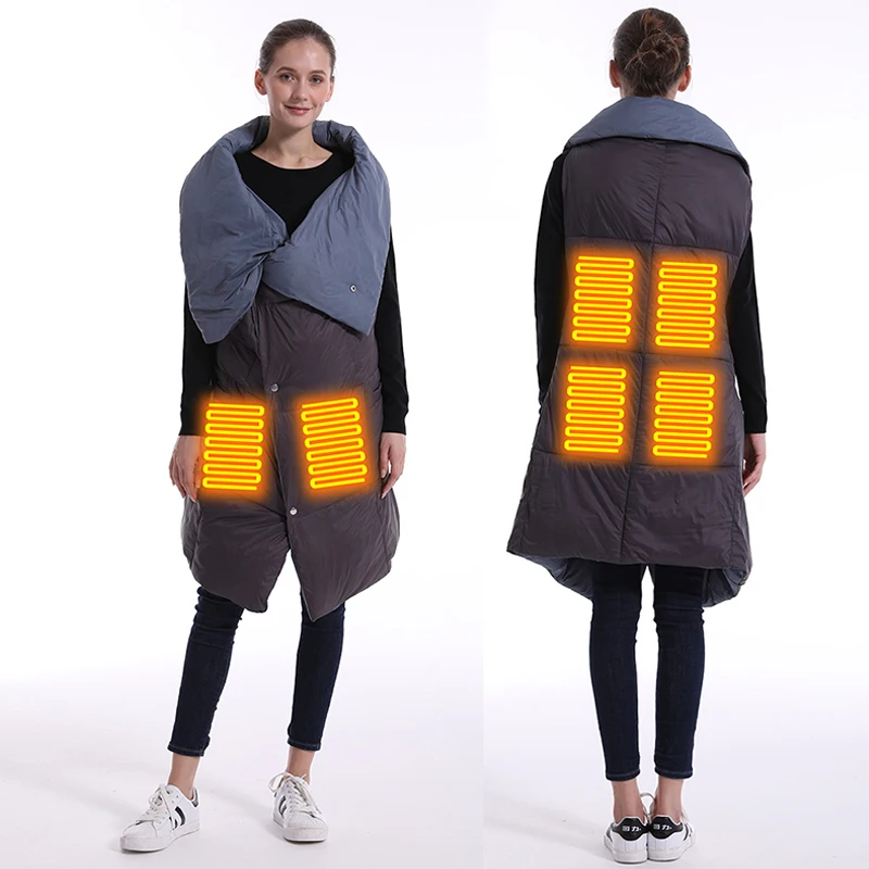 Winter Warm Heated Blanket Multi Function Electrical Blanket Shoulder Wrap Body Warm Wrap Shawl Usb Electrical Heating Blanket