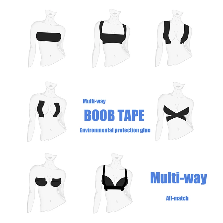 
Multi-Way DIY Breast Lift Boob Tape Push Up Sticky Bra Disposable Nipple Cover 