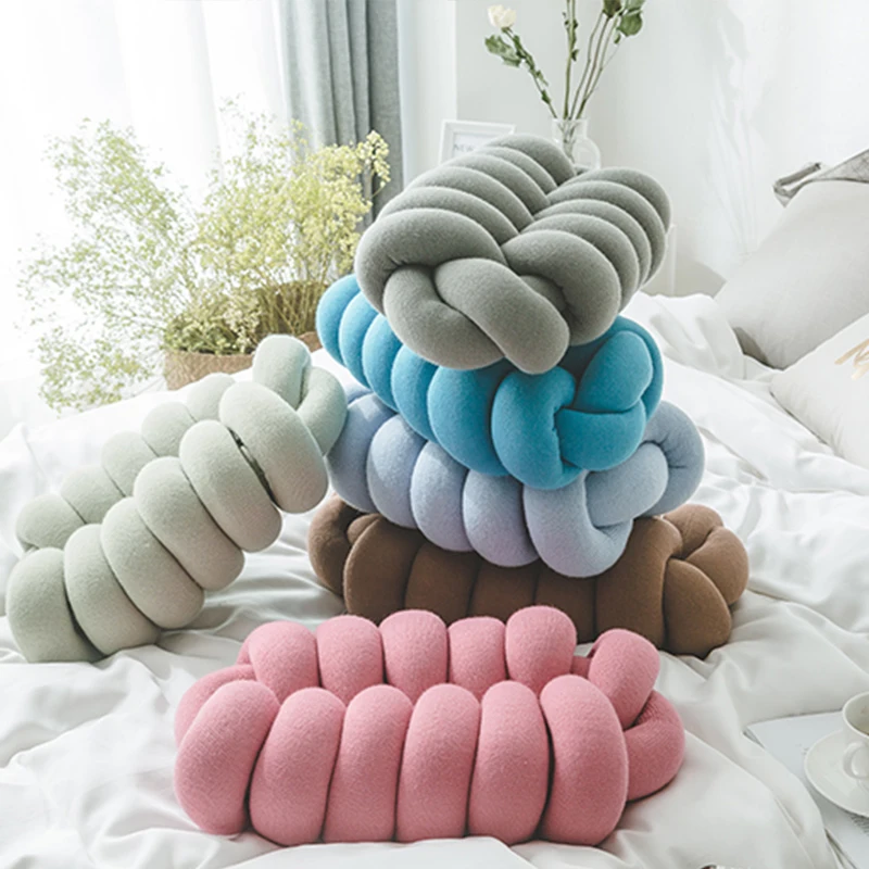 Fon  Handmade Chunky Knotted  3d Seat Pillow for Home  Decorative Living Room Sofas Comforter Cushion Cover