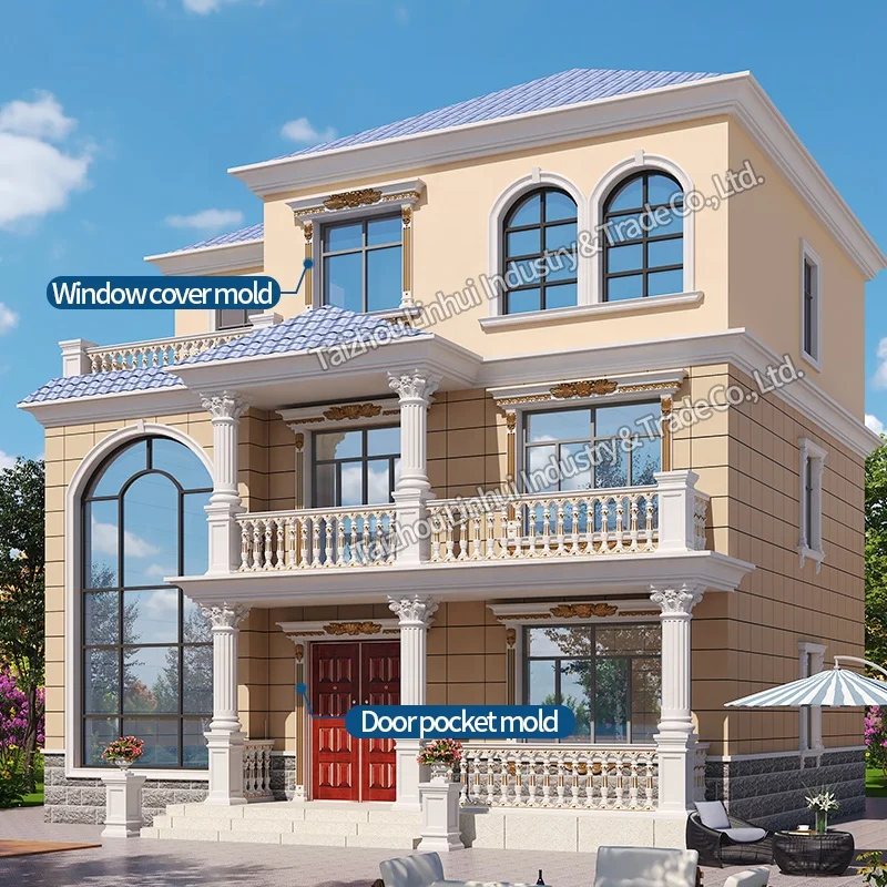 Latest New plastic window sill concrete mold cement door frame building moulding casting mould house decorative molding template