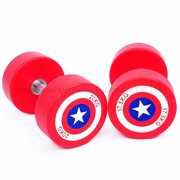 commercial grade gym equipment PS-D37 CPU red fitness dumbbell for indoor use
