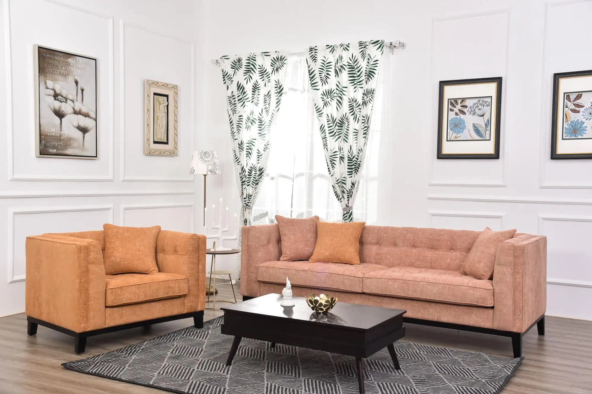 american desig fabric beige upholstered sofa 3 seater sofa set chesterfeild for living room MF1872