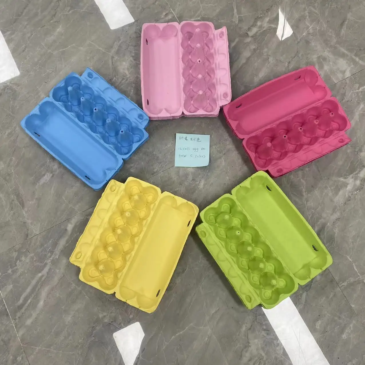 High Precision Egg Molded Pulp Cardboard Packaging Box Eco-Friendly Recycled Foil Folded Design for Food Cosmetics Made Bagasse