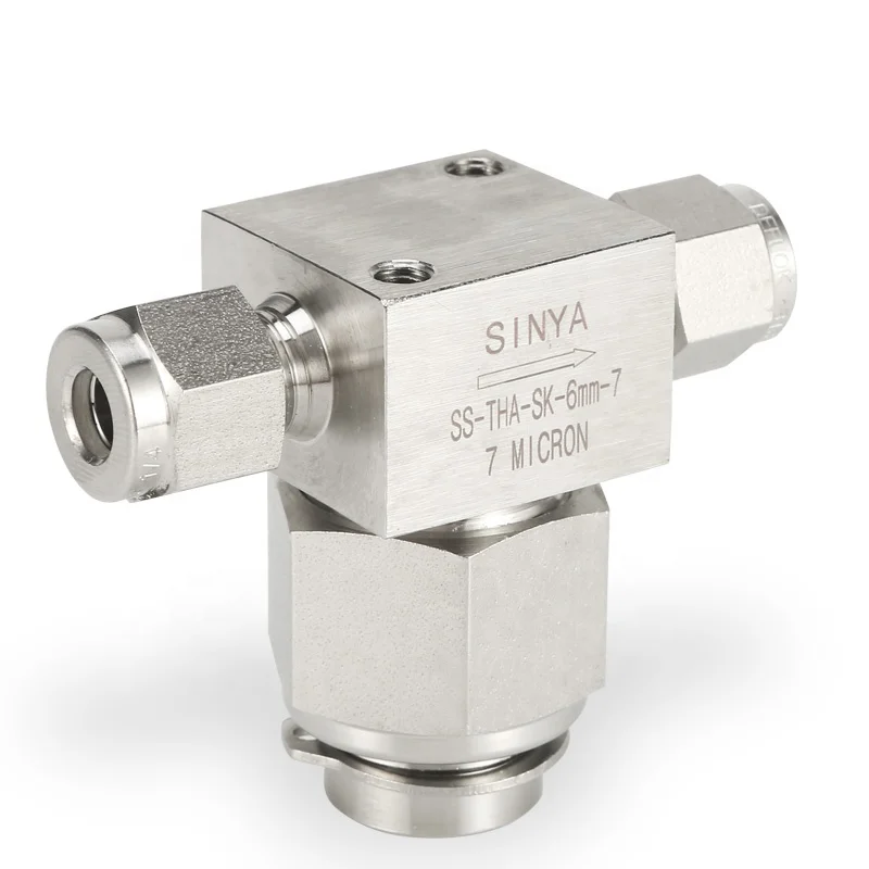 High Pressure Air Liquid Stainless steel 316/316L  0.5um 2um 7um 15um 60um 90um Micron Instrumenation Tee Filter