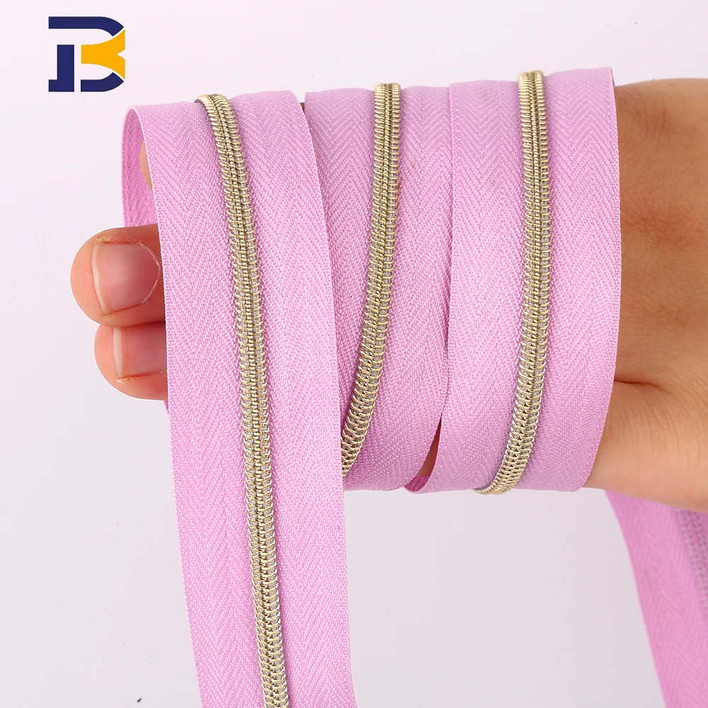 Custom 3# 4# 5# 7# 8# 10# Nylon Zipper Long Chain Roll Zipper Coil for Garment/Textile/Bags/Tent