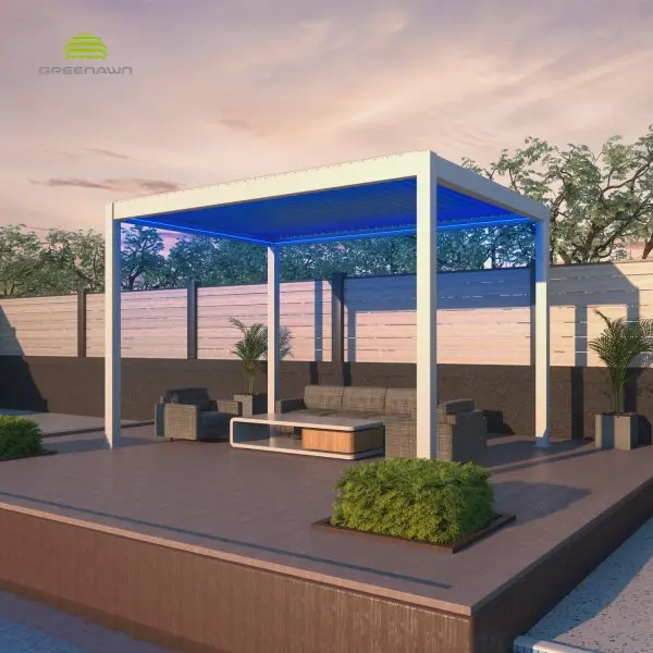 Garden decorations aluminum waterproof furniture outdoor patio louver pergola