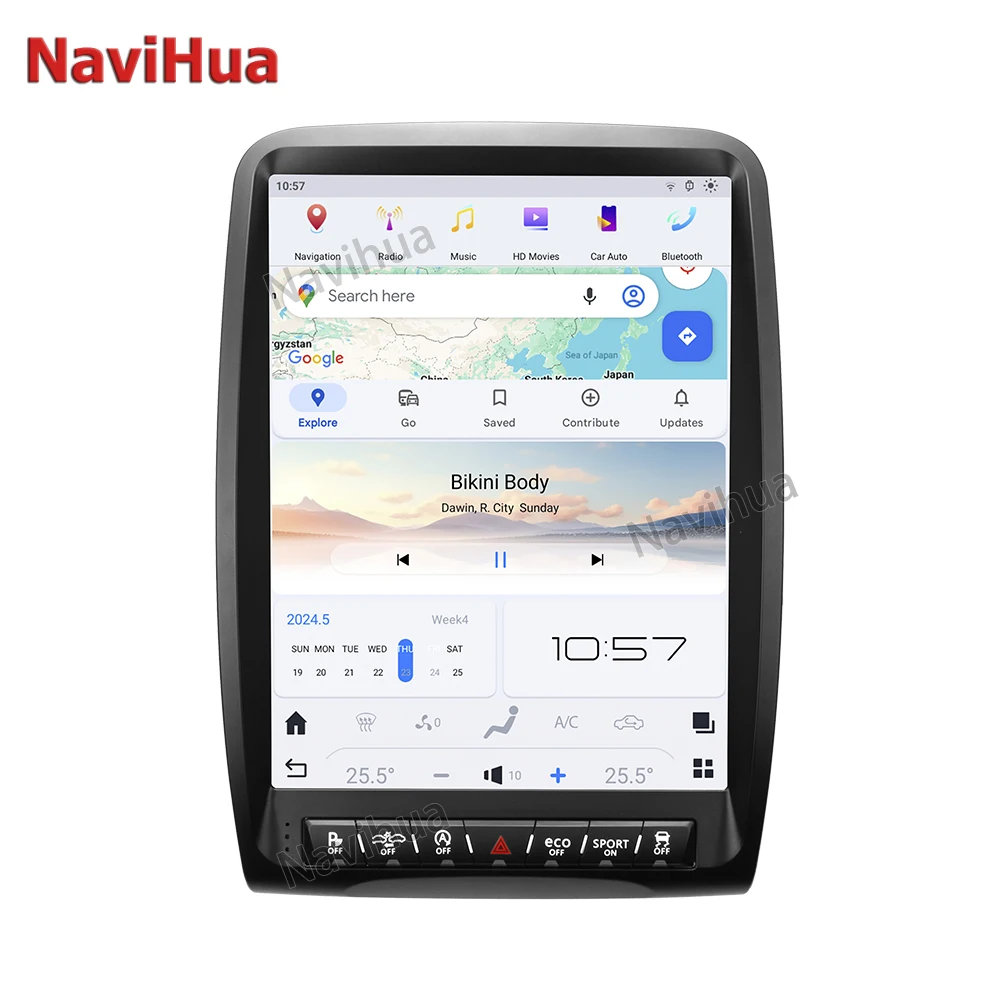NaviHua 13.8Inch Screen Android Car Radio Stereo Multimedia System Multimedia Carplay GPS Navigation For Dodge Durango 2014 2016