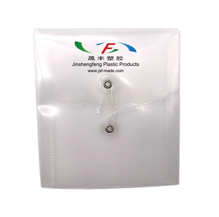 Mini Transparent Envelope Files with String Tie Clear Envelope Folder