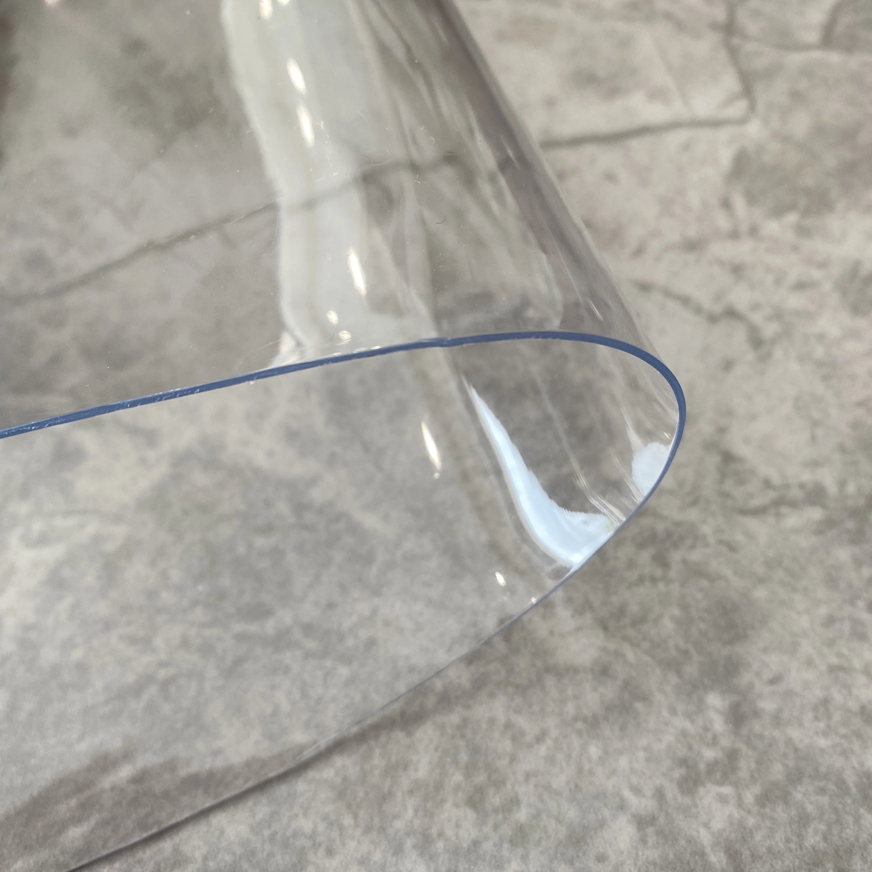High quality pvc vinyl transparent rolls super clear film 0.15-1.0mm waterproof quick-dry wind proof for Table cover boat window